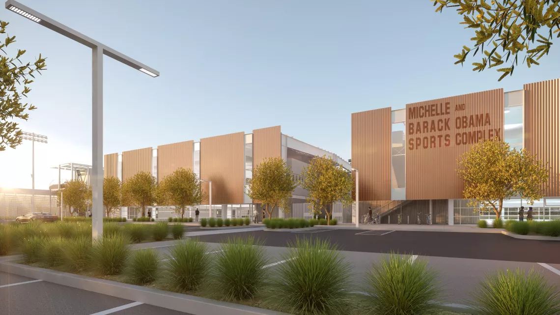 Michelle and Barack Obama Sports Complex rendering